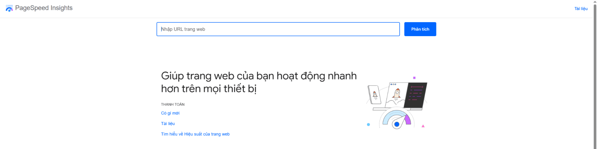 Công cụ SEO PageSpeed Insight là công cụ chính để đo hiệu suất