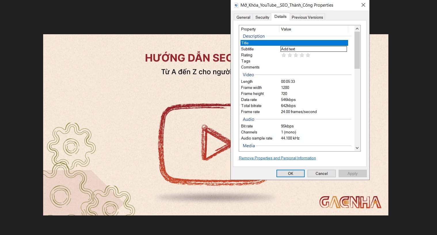 SEO Youtube
