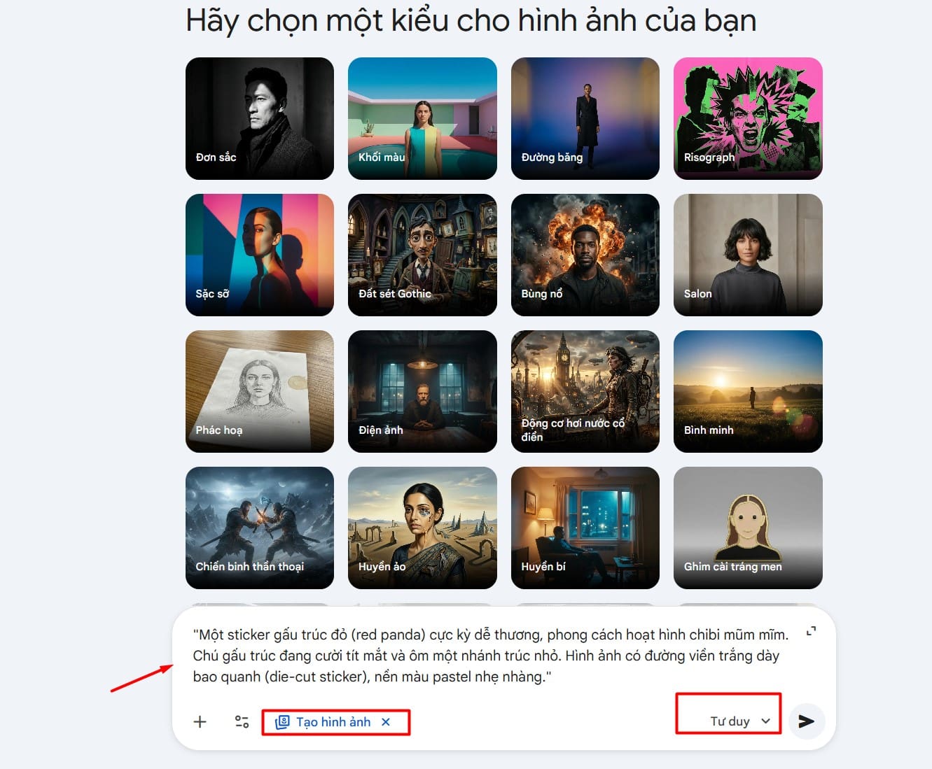 Tạo hình ảnh AI với Gemini Tạo hình ảnh AI với Gemini
