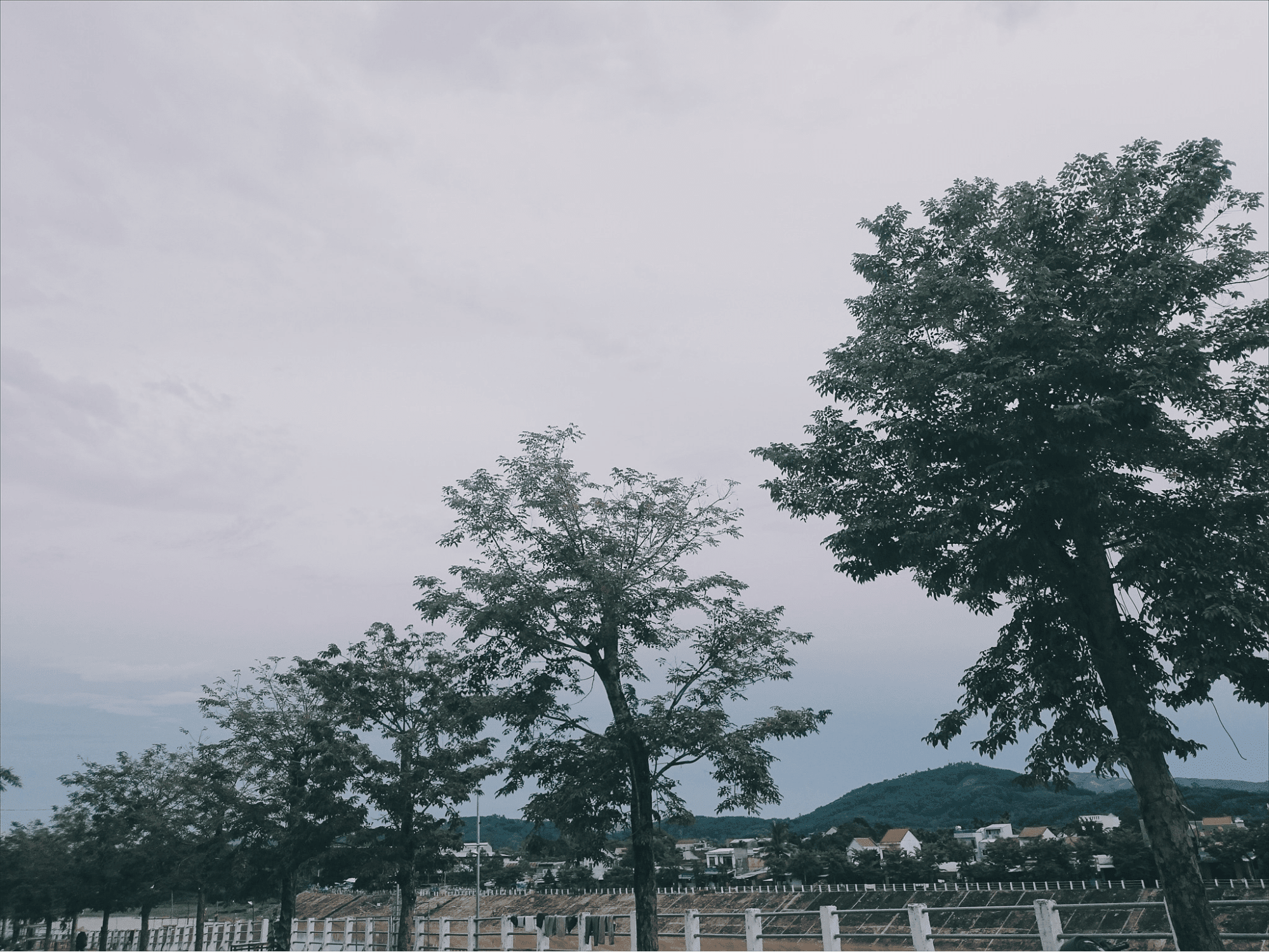Bờ kè Sông Tiên từ Tiên Cảnh nhìn qua Tiên Kỳ