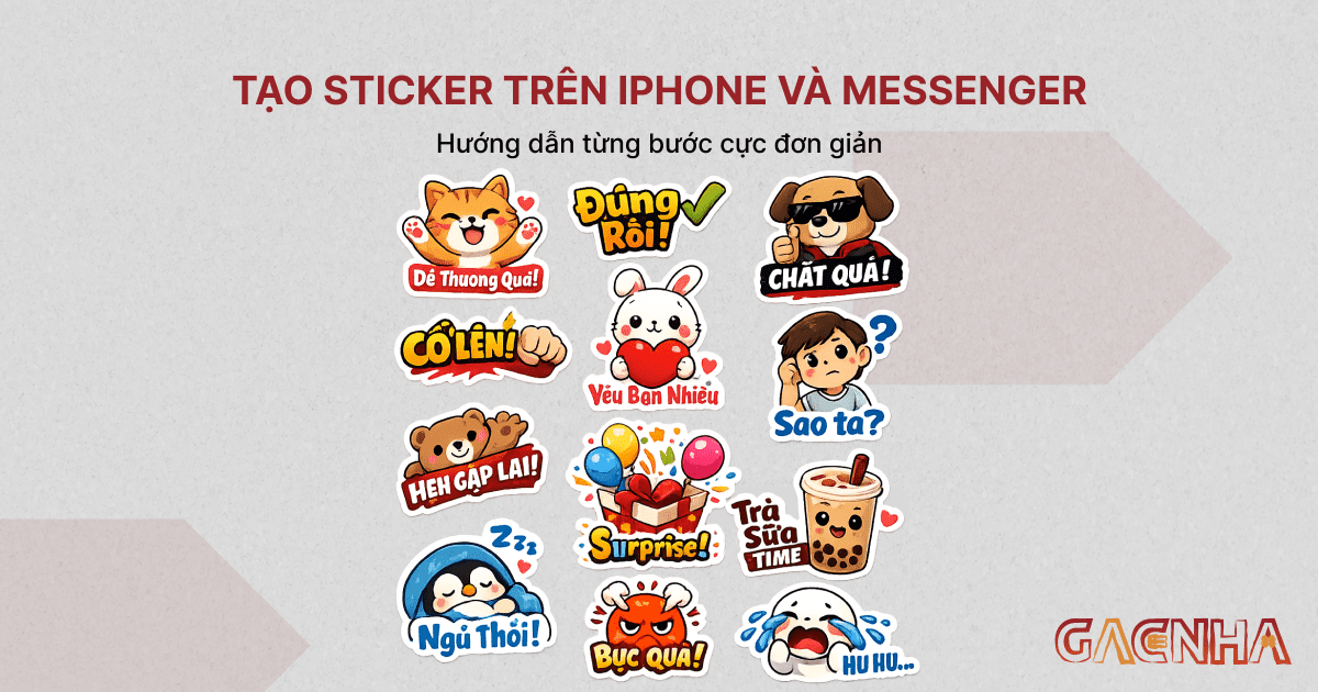 tạo ảnh sticker từ ảnh trên iphone messenger
